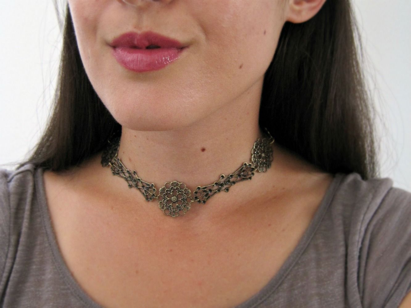 3 DIY Chokers easy jewelrymaking tutorial She's Got the Notion